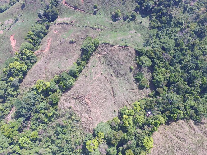 Drone shot of bare land