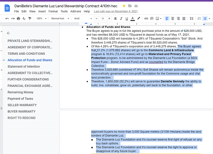 Dani DLuz LS Contract - Allocation of Donated Resources